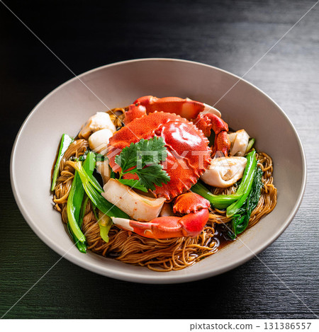 Exquisite Braised E-Fu Noodles with Crabmeat Exquisite Braised E-Fu Noodles with Crabmeat 131386557