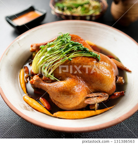 Flavorful Braised Spring Chicken with Cordyceps 131386563