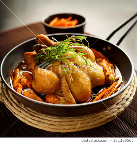 Flavorful Braised Spring Chicken with Cordyceps 131386565