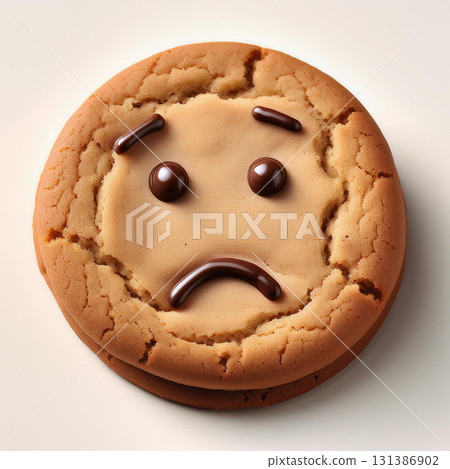 Emotionally Expressive Cookie Faces Close Up 131386902