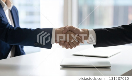 Two businessmen shaking hands Two businessmen shaking hands 131387010
