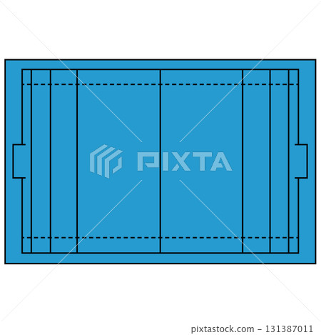 water polo pool field court symbol. water polo sport game. water polo pool sign. flat style. 131387011