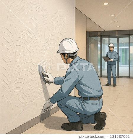 室內施工現場的泥水匠和現場主管 - 生成式人工智慧 室內施工現場的泥水匠和現場主管 - 生成式人工智慧 131387061