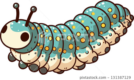 有很多腿的毛毛蟲的插圖 有很多腿的毛毛蟲的插圖 131387129