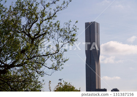 The tallest building in Scandinavia Karlatornet skycraper in Lindholmen, Gothenburg, Sweden, sunny day 131387156