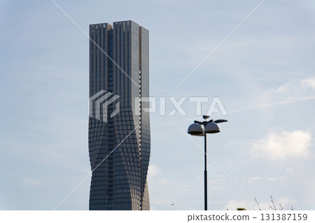 The tallest building in Scandinavia Karlatornet skycraper in Lindholmen, Gothenburg, Sweden, sunny day 131387159