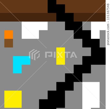 An underground world in the style of Minecraft. An underground world in the style of Minecraft. 131387548