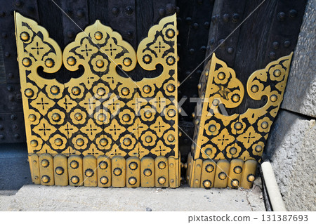 Kyoto "Nijo Castle" gate and stone wall Kyoto "Nijo Castle" gate and stone wall 131387693