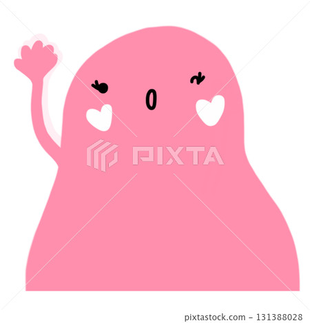 illustration of valentine pink bubble full of love 131388028