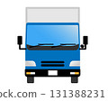 [Revised version] Front view of truck (van body type) 131388231