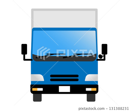 [Revised version] Front view of truck (van body type) 131388231