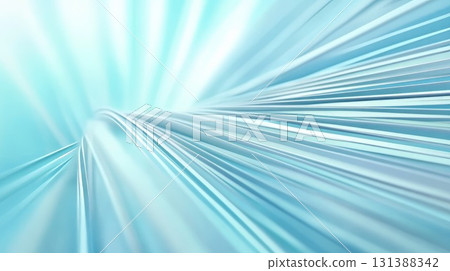Seamless loop of thin lines moving diagonally across a soft blue gradient background 131388342