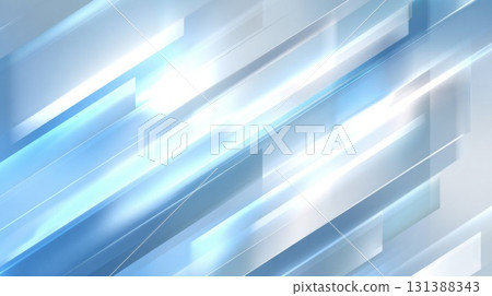 Soft blue and white abstract background with long horizontal lines and copy space for design 131388343