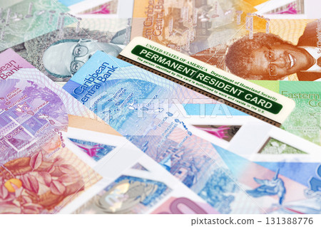 American Permanent Resident Card on Eastern Caribbean money American Permanent Resident Card on Eastern Caribbean money 131388776