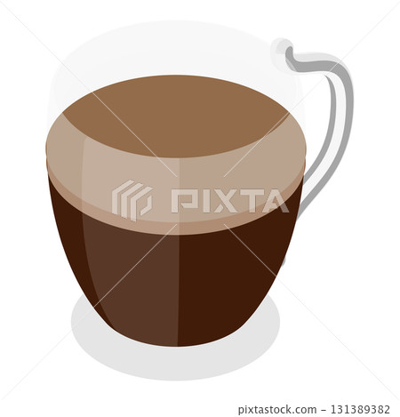 3D Isometric Flat Vector Set of Coffee Beverages, Cafe Menu. Item 5 131389382