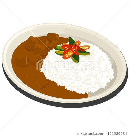 金黃的炸豬排咖哩飯在暖光的照耀下，讓人感受到喜悅與興旺。 131389384