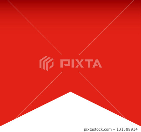 Abstract two-tone minimalist art features a vibrant red expanse atop a stark black triangle. Abstract two-tone minimalist art features a vibrant red expanse atop a stark black triangle. 131389914