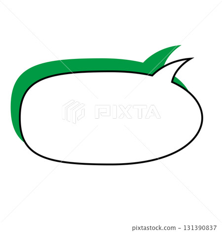 Simple speech bubble illustration, landscape 131390837