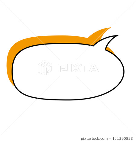 Simple speech bubble illustration, landscape 131390838