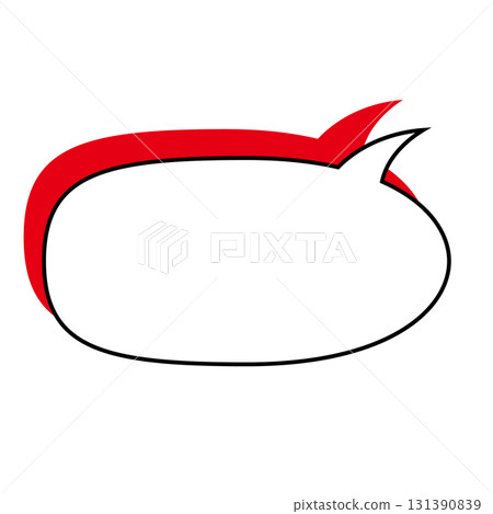 Simple speech bubble illustration, landscape 131390839