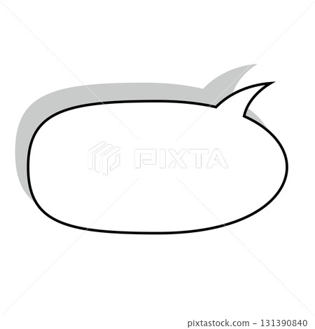 Simple speech bubble illustration, landscape 131390840