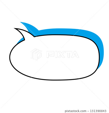 Simple speech bubble illustration, landscape 131390843