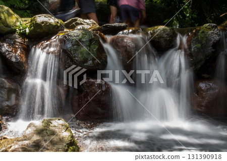 A tranquil summer resort, a waterfall in the mountains of Taiwan A tranquil summer resort, a waterfall in the mountains of Taiwan 131390918