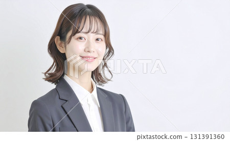 Clipping material of a young female model wearing a business suit Clipping material of a young female model wearing a business suit 131391360