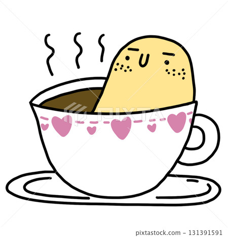 cup of coffee with lemon cartoon cup of coffee with lemon cartoon 131391591