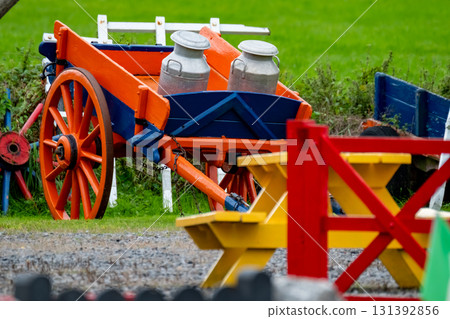 Traditinal irish transportation cat and wheels 131392856