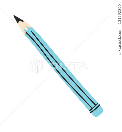 Blue pencil drawing supply element 131392890
