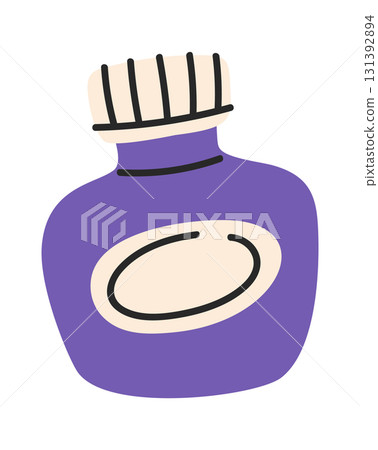 Purple color gouache paints box 131392894