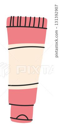 Red oil paints tube element Red oil paints tube element 131392907