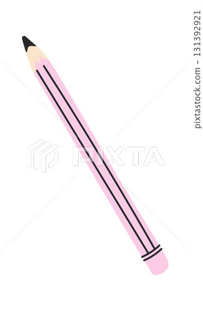 Pink color pencil drawing tool 131392921