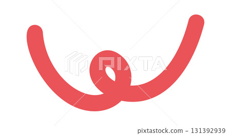 Twisted red color line drawing Twisted red color line drawing 131392939