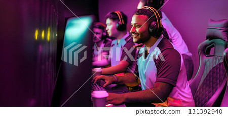An Exciting and Dynamic Gaming Experience Awaits You in a Modern ESports Arena Setting 131392940