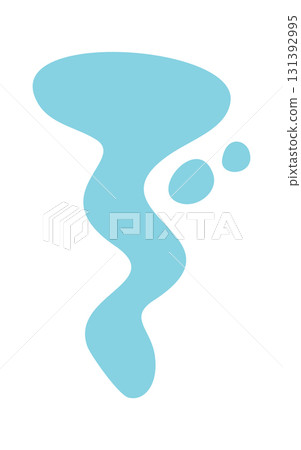 Sky-blue color paints liquid blot 131392995