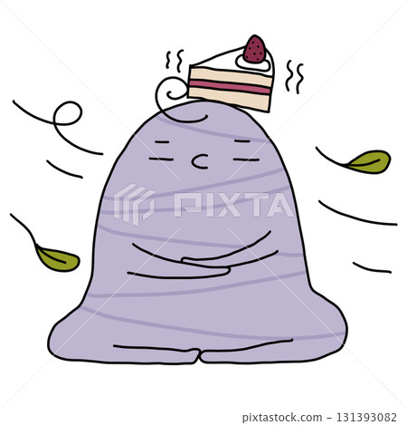 illustration of a taro cartoon sleeping 131393082