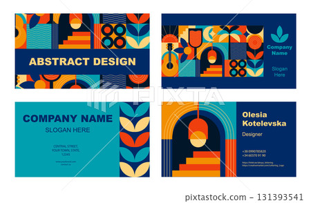 Geometric Mosaic Event Cards and Banners. Abstract Retro Designs, Holiday Graphics and Branding Templates Geometric Mosaic Event Cards and Banners. Abstract Retro Designs, Holiday Graphics and Branding Templates 131393541