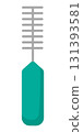 Interdental brush, braces care. Dental instruments. Teeth and gums health care. Vector illustration 131393581