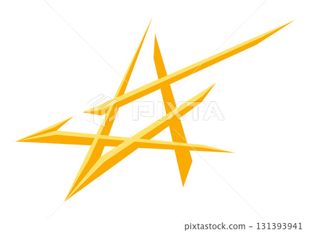 Illustration of abstract gold star. Award for sports or corporate competitions. 131393941