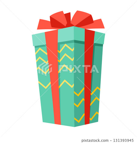 Illustration of gift box. Colorful present for celebration, discount or promotion. Illustration of gift box. Colorful present for celebration, discount or promotion. 131393945