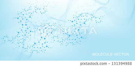 Structure molecule and communication. Dna, atom, neurons. Scientific concept for your design. Connected lines with dots. Medical, technology, chemistry, science background. Vector illustration Structure molecule and communication. Dna, atom, neurons. Scientific concept for your design. Connected lines with dots. Medical, technology, chemistry, science background. Vector illustration 131394988
