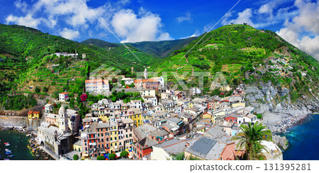 panorama of Vernazza - beautiful coastal village in Cinque terre, Italy panorama of Vernazza - beautiful coastal village in Cinque terre, Italy 131395281
