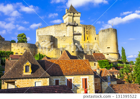 beautiful medieval castle Castelnaud in Dordogne. France 131395522
