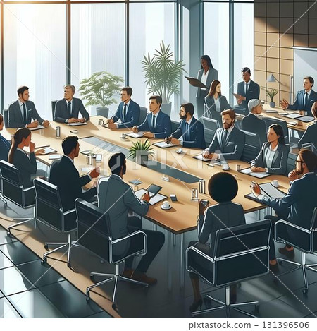 scene of a meeting at work scene of a meeting at work 131396506