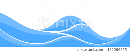 blue wave. Dynamic wavy shape for banners, covers, posters, flyers and creative ideas 131396655