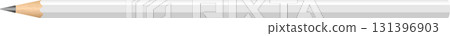 A simple, unsharpened light gray pencil, long and cylindrical, resting horizontally on a surface. 131396903