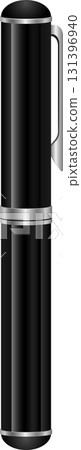 Sleek black metal container with silver accent rings and handle, designed for beverages. 131396940