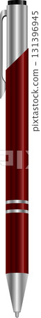 Elegant maroon writing tool with sleek silver accents for a touch of modern sophistication. Elegant maroon writing tool with sleek silver accents for a touch of modern sophistication. 131396945